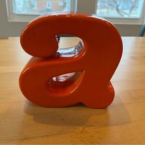 Orange Ceramic Letter Decor Chunky Lower Case Space Age Amazon Phyllis 82'